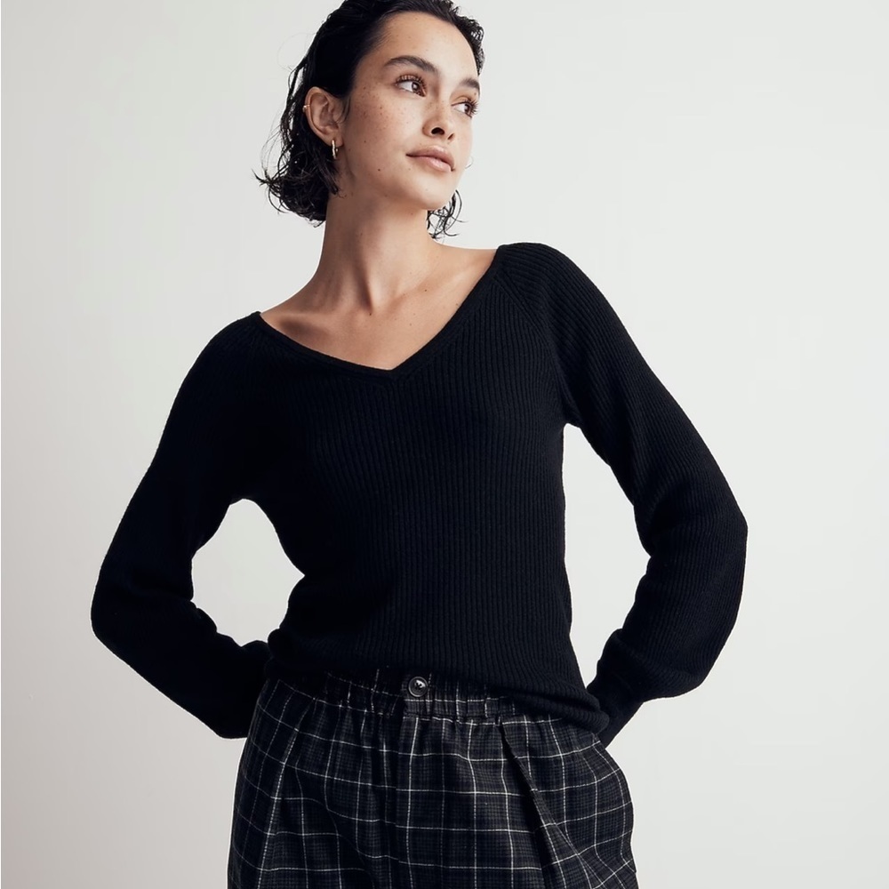 Madewell Linwood pullover sweater black